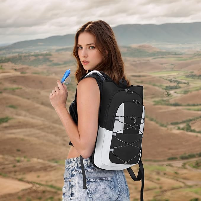 MIYCOO Hydration Backpack - Lightweight Water Backpack with 2L Water Bladder Bag, Running Hydration Vest Backpack for Men Women, Hydration Pack for Hiking, Cycling, Climbing