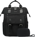 LOVEVOOK Laptop Backpack for Women Work Travel Commuter Backpack Business Computer Bag Doctor Nurse Bags College Backpack Purse, 17 Inch, Black-black