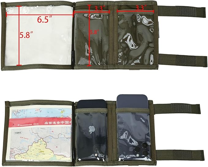 Tactical Arm Sleeve Map Pouch Case Documets Holder Wrist Case Wrist Map Holder QB Wristband Map Case Military Arm PouchTactical USA Flag Patch
