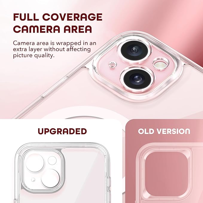 TIESZEN for iPhone 15 Plus Case, Compatible with MagSafe, Built-in Privacy Screen Protector and Camera Protection, Anti Spy Full Body Dustproof Shockproof Hard Phone Case 6.7", Clear