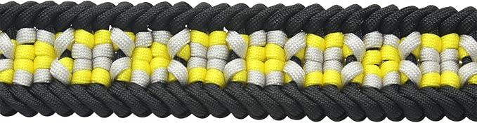 Ten Point Gear® 550 Paracord Guitar Strap - Full Grain Leather Ends for Music Playing Comfort, Stability, and Durability.