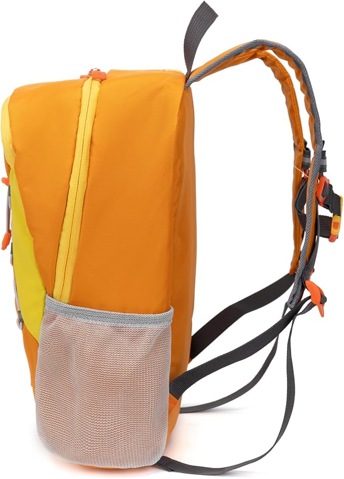 IVYGREEN Little Kids Hiking Backpack for Boys or Girls, Small Daypack for Camping or Travel (Orange, Medium)