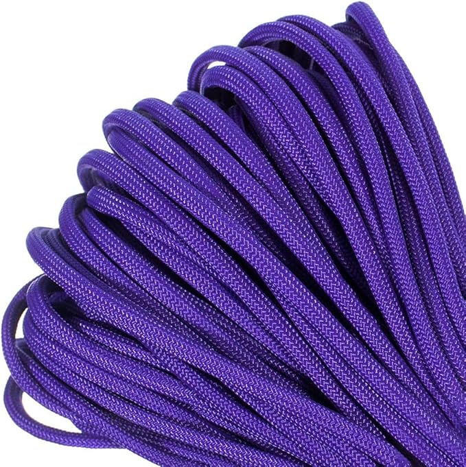 Paracord Planet 550lb Commercial Grade Paracord – 7 Strand Type III Nylon Parachute Cord Hanks for Hiking, Camping, and Fishing – 30+ Colors and Lengths of 50' and 100'