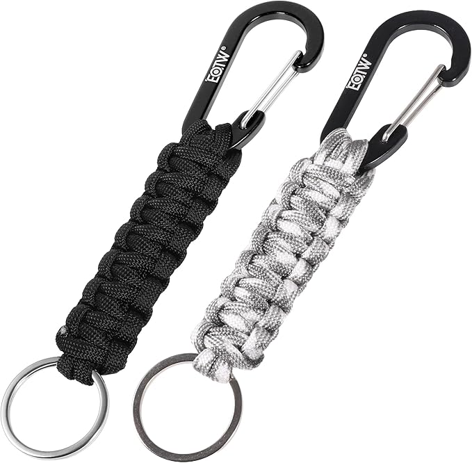 EOTW Paracord Keychain for Men Women Paracord Carabiner Backpack Keychain with Aluminum Clip for Camping Hiking Outdoor Gear