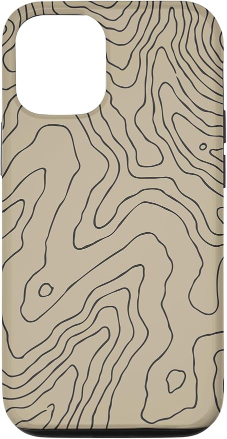 Coyote Country Guide Lines Topographical Contour Map Case for iPhone 12/12 Pro