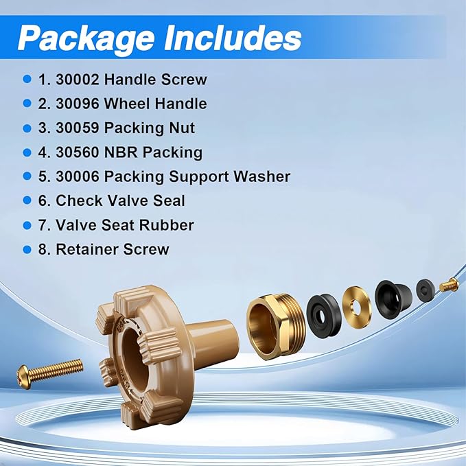 Outside Wall Faucet Repair Kit Compatible with Woodford Model 14 18, Sillcock Metal Wheel Handle Repair Kit Replace# RK-14MH