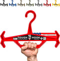 Tough Hook Original Heavy Duty Hangers – The Superhero of Hangers USA-Made, Anti-Slip ABS Resin Tactical Hanger for Police Gear, Scuba Gear & Dive BCD – DuraResin 200-lb Cap Wetsuit Hanger, 1 Red
