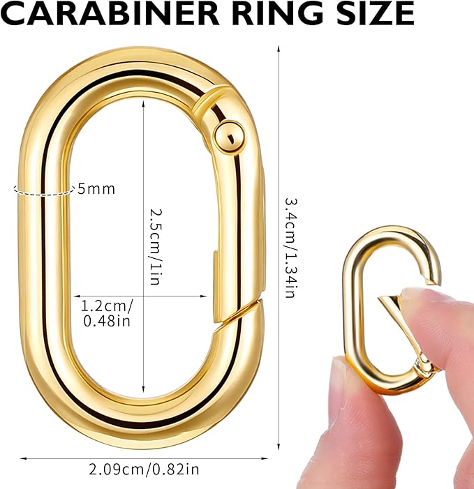 Small Carabiner,Black Carabiner,O-Ring Key Ring