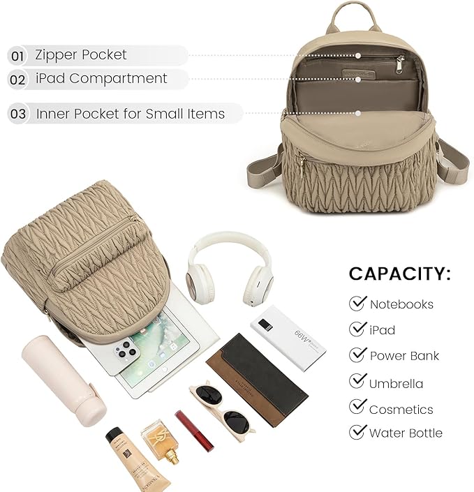 LOVEVOOK Mini Backpack for Women Light Weight Small Waterproof Backpack Purses Daily Backpack… | Light Weight