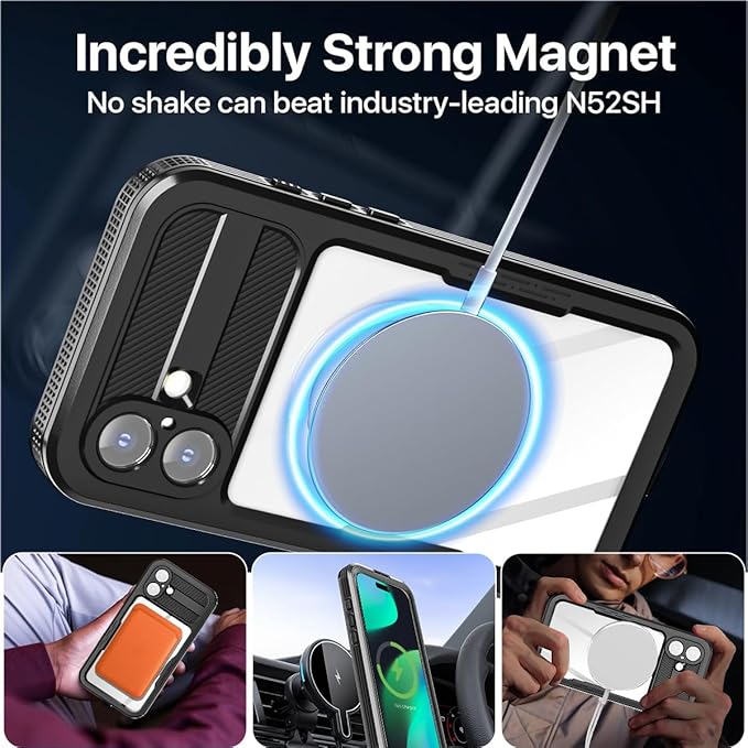 AICase Waterproof Case for iPhone 16 Plus(6.7") with MagSafe Support Snowproof,Dustproof/Shockproof,IP68 Certified 360 Full Body Protection Fully Sealed Underwater Cover for iPhone 16 Plus_1
