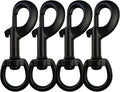 Garwor 3/4" Heavy Duty Swivel Snap Hooks Black Electrophoresis Coating, 4Pcs Dog Clips Trigger Snaps Dog Leash Hook Key Chain for Linking Pet Leash Flag Hooks