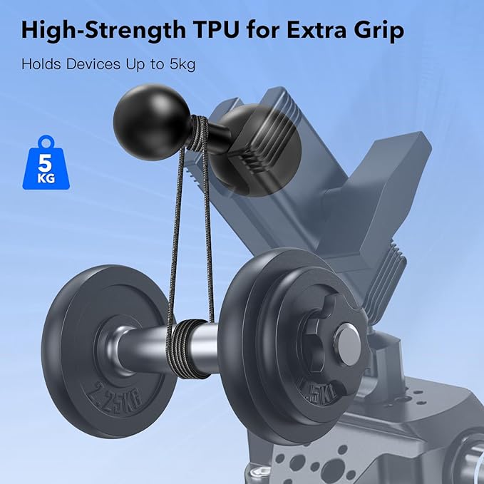 1-Inch B Size Ball to 20mm Ball Adapter – TPU Anti-Slip Converter, Compatible with RAM Mounts 1" B Size Bases