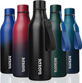 BJPKPK Insulated Water Bottles, 25 oz Stainless Steel Metal Water Bottle with Strap, BPA Free Leak Proof Jugs, Mugs, Flasks, Reusable Thermal Flasks for Sports & Travel, Black