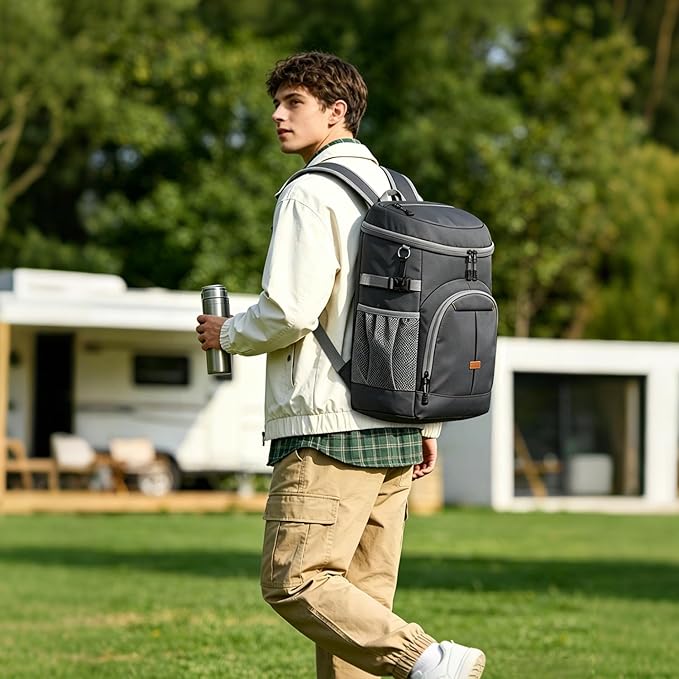 Pritent Cooler Backpack for Men Women Insulated Waterproof Backpack Cooler Leak Proof Cooler Bag Lightweight Lunch Backpack for Camping Beach Travel Picnic