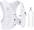 Zelvot Running Vest for Women Men, USA Original Patent, Adjustable Chest Straps Running Hydration Vest with 500ml Soft Flask, Lightweight Reflective Hydration Backpack for Marathon