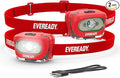 Eveready X200 LED Rechargeable Headlamps (2-Pack), Super Bright IPX4 Water Resistant Head Lights for Running, Camping, Emergency, Outdoors (USB Cable Included)