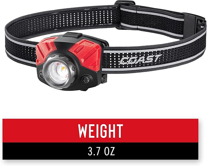 COAST FL75R Rechargeable 530 Lumen Dual Color Focusing LED Headlamp, Green