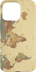 Globe Map Smartphone Cell Cover Gift World Map Pattern Phone Case for iPhone 15 Pro Max
