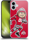 Head Case Designs Officially Licensed Ohio State University Mascot Oversized Football Graphics Hard Back Case Compatible with Apple iPhone 16 Plus