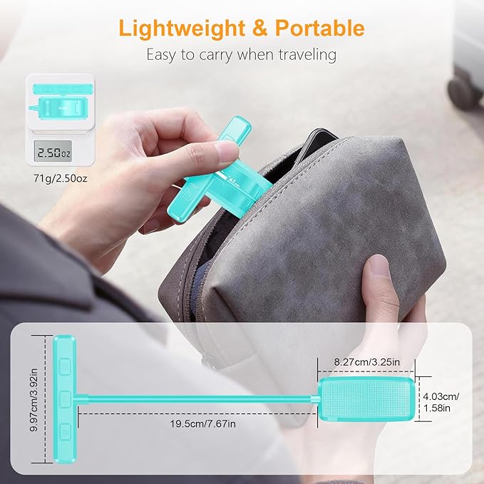 Gritin 19 LED Rechargeable Book Light for Reading in Bed with Memory Function- Eye Caring 3 Color Temperatures,Stepless Dimming Brightness,90 Hrs Runtime Clip on Light for Book Lovers-Blue