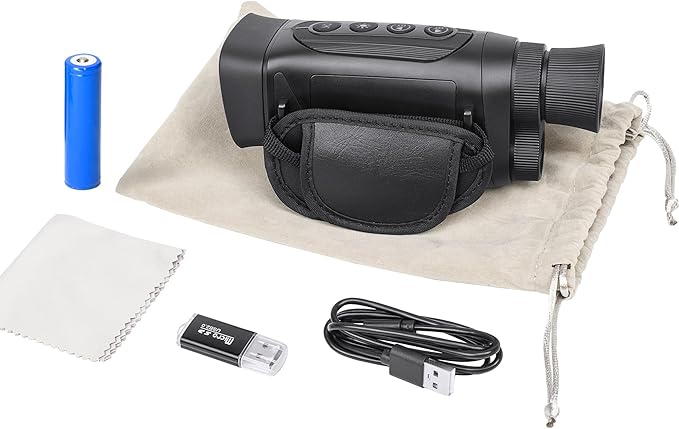 Barska NV-1 Digital Night Vision Monocular – Compact Infrared Scope for Day & Night Use – HD Photo/Video, Rechargeable Battery, USB/Micro SD Compatible