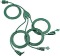 DEWENWILS 13Ft End to End Outdoor Extension Cord Multiple Outlets, Evenly Spaced 3 Outlets Plugs with Cover, 16/3 SJTW Weatherproof Wire for Outdoor String Lights and Holiday Decorations, 1 Pack