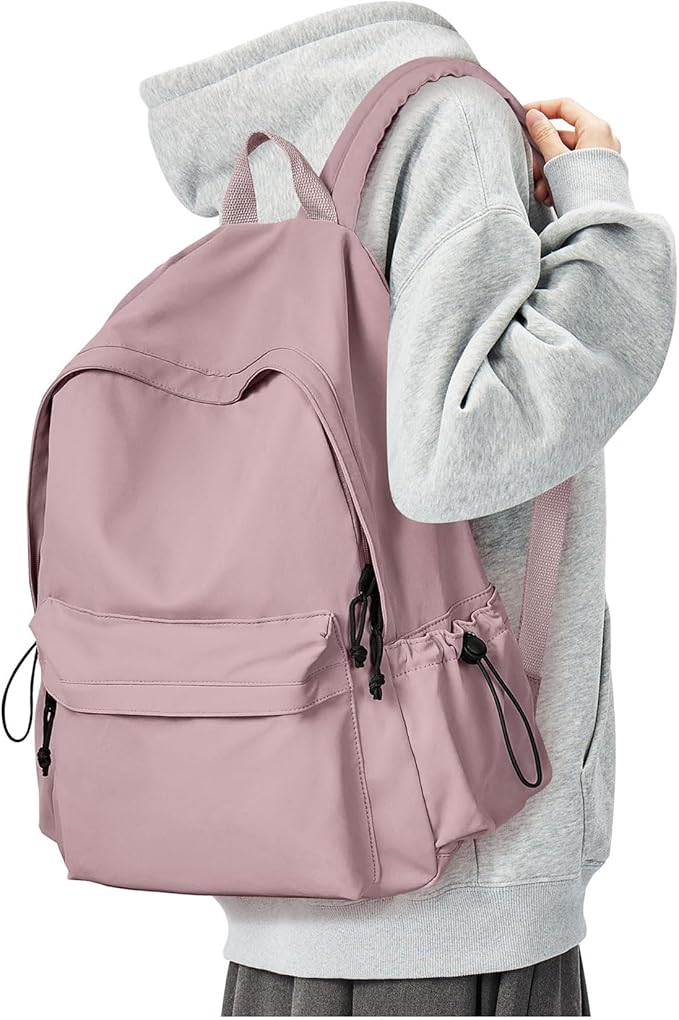 BJLFS Purple Backpack for Girls Women, Waterproof High School Bookbag, Lightweight Casual Travel Daypack,Classic Basic College Backpack, Middle School Bag for Teen Girls Boys Cute Back Pack
