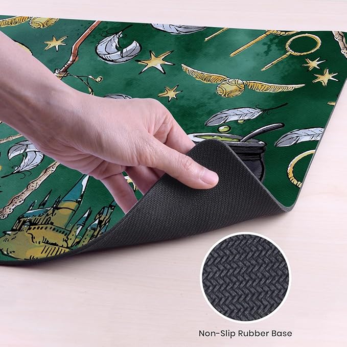 Head Case Designs Officially Licensed Harry Potter Slytherin Graphics 37.4 x 15.75 x 0.16 inches (900 x 400 mm) - XL Gaming Office Desk PC Keyboard Mouse Mat Pad