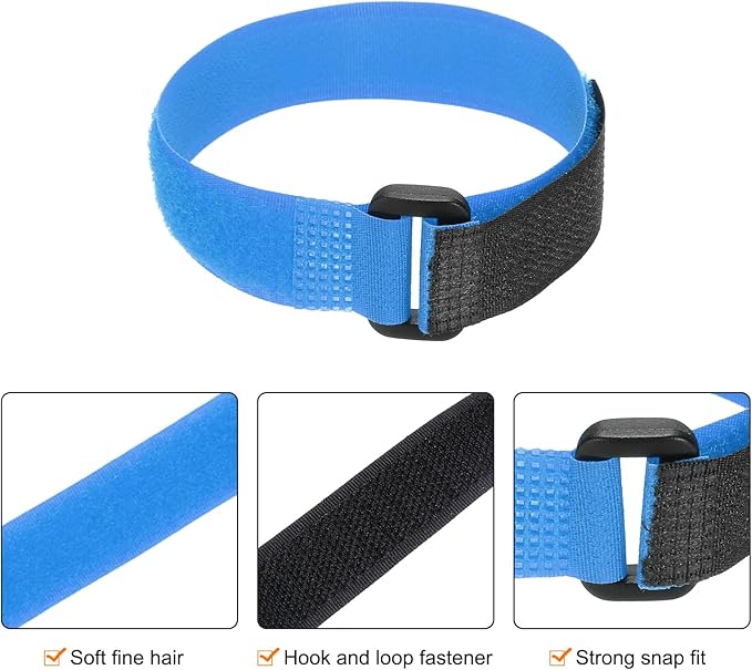 MECCANIXITY 5Pcs Reusable Battery Tie Down Straps,0.8x12" Blue Nylon Multipurpose Battery Hold Down Adjustable Cinch Strap Hook Loop Fastening Tie for Quadcopters FPV RC Drone Boat Car