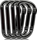 EZYA Heavy Duty Carabiner Clips, 860lbs - 3" Iron Carabiners for Keys, Gym, Camping, Hiking Accessories - D-Ring Keychain Hooks for Hammocks, Backpacks, Outdoor Gear