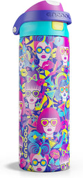 ENCOOL Leakproof Insulated Water Bottle with Straw Dual-Sip Water Bottle Bag-Safe Design for Work, Commute & Gym – Keeps Drinks Cold All Day, 24 oz, Vibe Spice