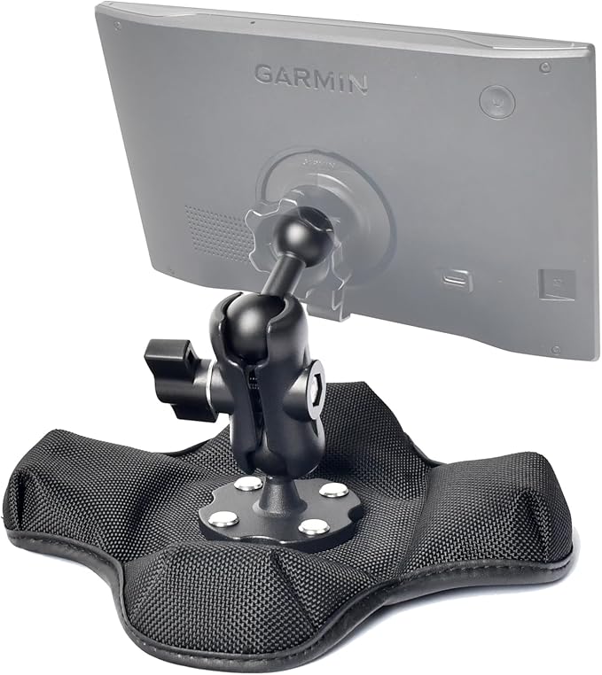 VAUBORTTI Friction GPS Mount Holder for Garmin DriveSmart 86, Adjustable Aluminum Arm, Portable Non-Slip Beanbag Base – Fits GPS with 22mm Socket
