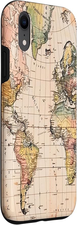 World Map ,Old Map of the World Case for iPhone XR