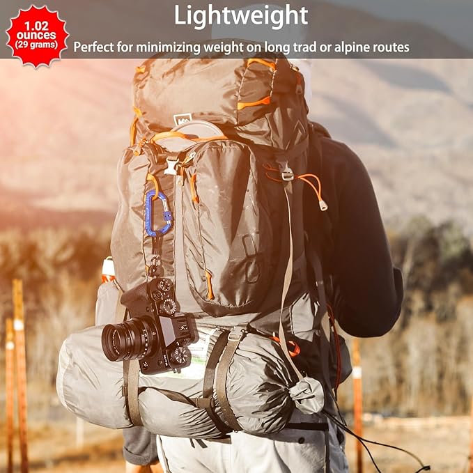 Gabbro Carabiner Clips Heavy Duty 12kN (2697 lbs), Wiregate Aluminum Lightweight Caribeener for Hammock, Hiking, Camping, Water Bottle, Dog Leash Harness, Keychains