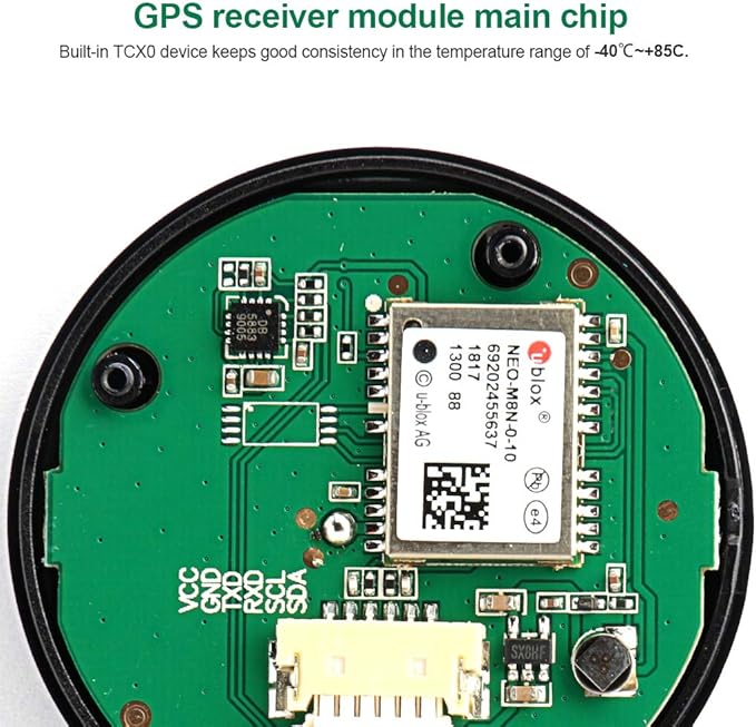 Deegoo-FPV GPS Compass Module+ NEO-M8N+ GPS BDS Module Precision APM Drone Control, GPS Receiver FPV Flight Control Pixhawk Navigation Module for APM PIX PX4, Compatible with APM Port I2C MWC