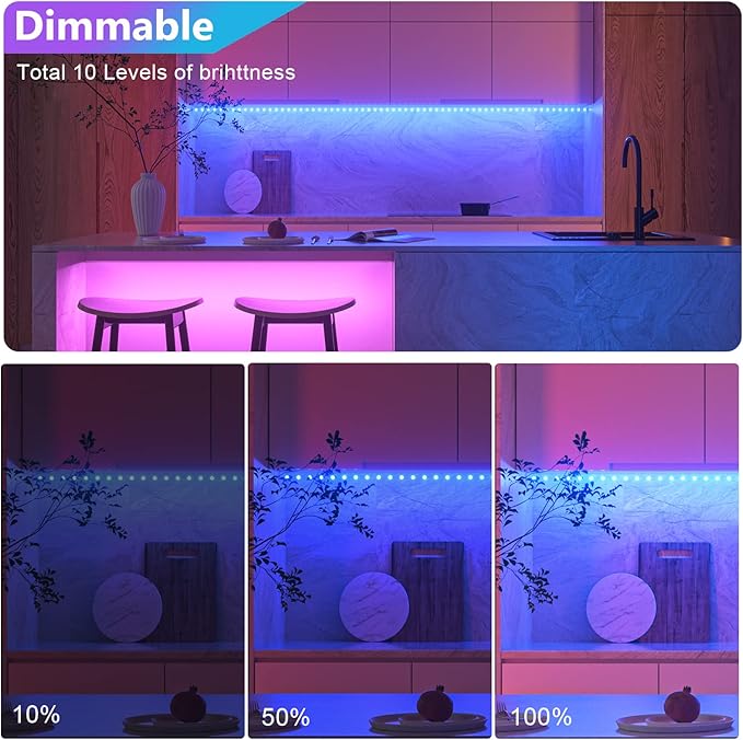 WOBANE Rechargeable LED Strip Light, 2000mAH Battery Powered Color Changing Strip Lights, 6.56ft RGB Rope Lighting with Remote, Suitable for Party,Shelf,Sofa,Desk,Game,Holiday,Indoor Decoration