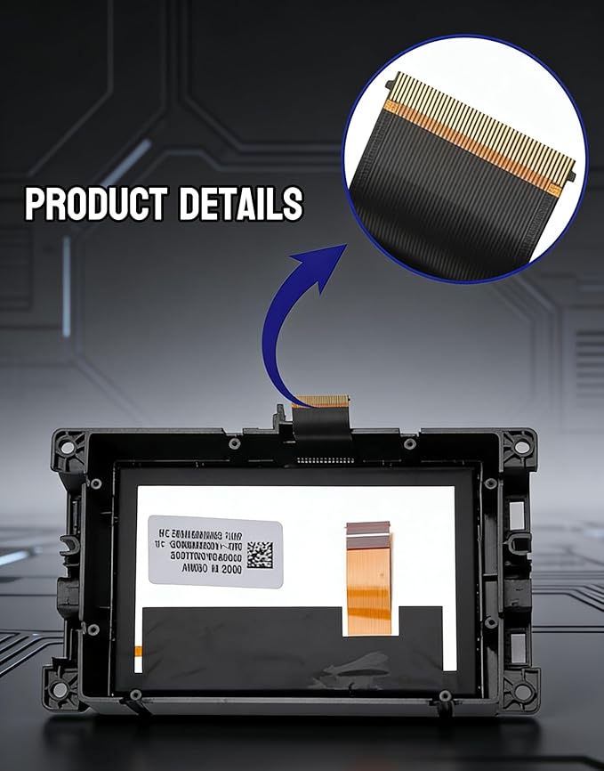 7" Uconnect Screen Replacement LCD Display for Jeep Compass Renegade 2017-2021 TDO-WXGA0700K00057-V1 TDO-WXGA0700K00033-V2 Radio Screen with Bracket