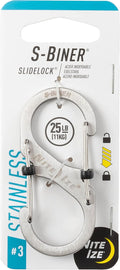 Nite Ize Size-3 S-Biner SlideLock Dual Carabiner, Locking Gates, Stainless Steel