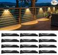 Brightown 12 Pack Solar Lights Outdoor Waterproof, Color Changing Solar Fence Deck Step Flood Lights, Warm White & RGBCW 11 Color, IP65 Waterproof Garden Lights for Outside Backyard Yard Step Patio