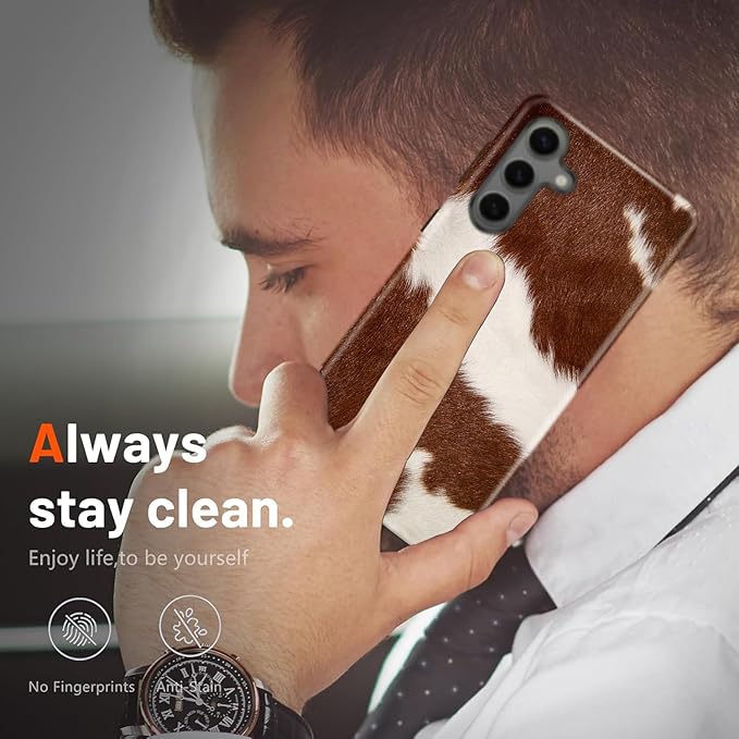 Compatible for Samsung Galaxy A37 5G Case, Dual Layer Heavy Duty 2 in 1 Shockproof Protective Phone Case,Western Cowhide Print Luxury Design