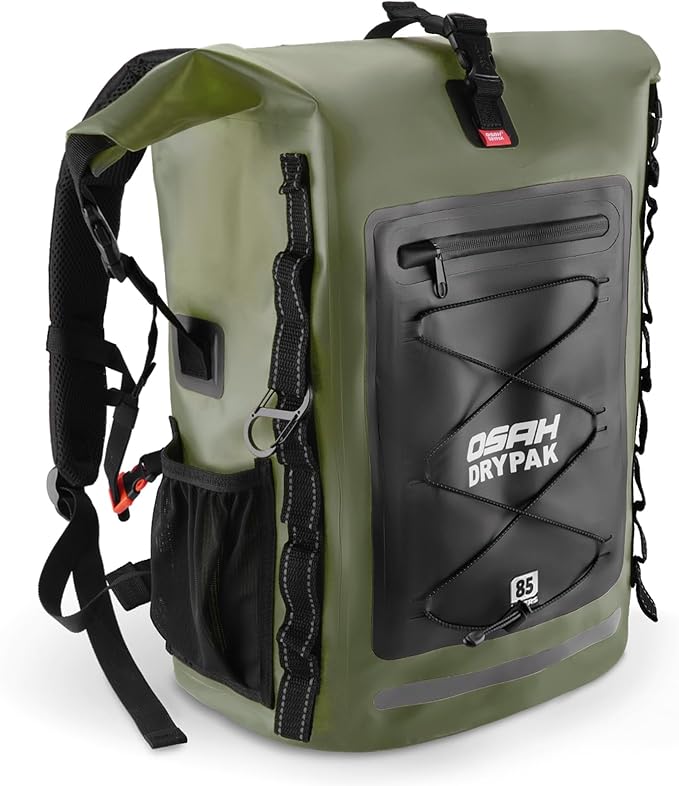 OSAH DRYPAK Waterproof Backpack Dry Bag 35L/55L/85L – Heavy Duty Roll-Top Hiking Backpack Sack Keeps Gear Dry for Travel, Kayaking, Boating, Camping, Rafting and Fishing