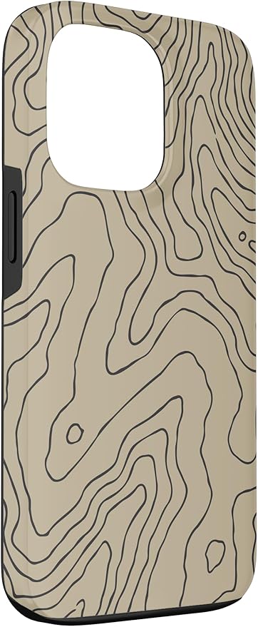Coyote Country Guide Lines Topographical Contour Map Case for iPhone 13 Pro