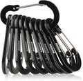 Booms Fishing CC5 Multi-Use Carabiner Clips, 10 Pack 2.7" Small Caribeener Clips, Mini Keychain Aluminum Caribeaner Clip