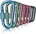 Craebuer Carabiner, 2 inch D-Ring Locking Carabiner Clip, Snap Hook Sport Accessories for Outdoor Camping Hiking