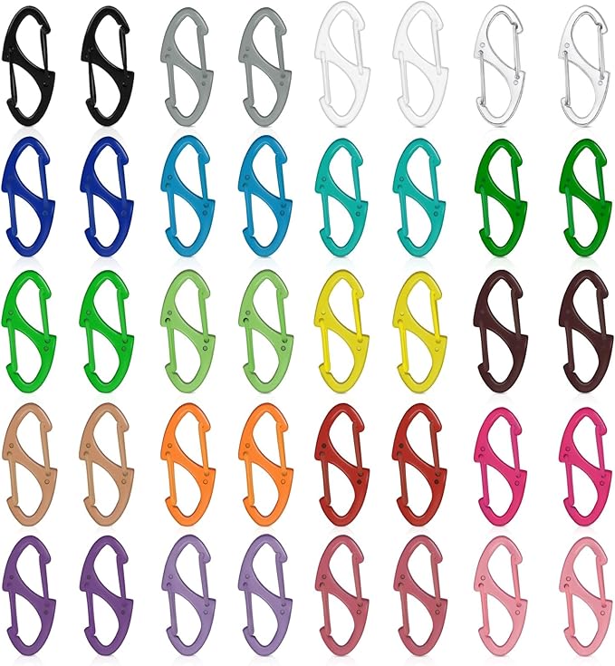 Lanyard Swivel Snap Hooks Heavy Duty Metal Lobster Claw Clasps for Backpack Charms, Zipper Pulls, Beads Projects, Colorful Little Clip