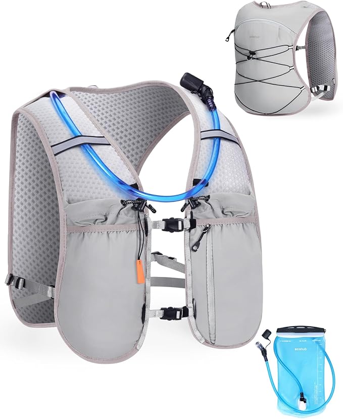 ECOHUB Running Hydration Vest Backpack, Lightweight Hydration Pack Bag Daypack for Hiking Cycling Marathon Backpack Vest for Women Men (No Bladder Included)
