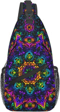 Psychadelic Trippy Art Sling Bag Crossbody Travel Hiking Chest Backpack Shoulder Daypack For Women Men