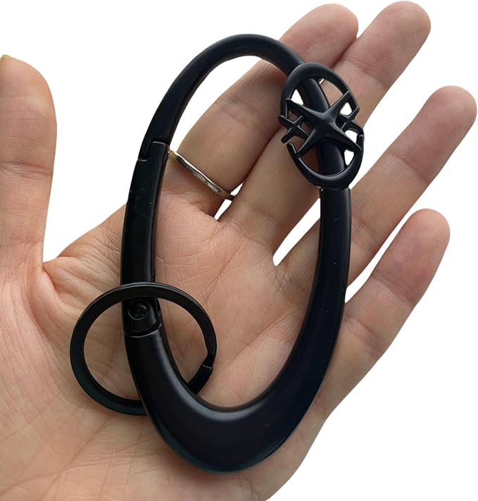 Y2K Cute Star Carabiner Keychain Cool Belt Loop Clip Starlight Heavy Duty Carabiner Clasp Snap Hook Holder Key Buckle
