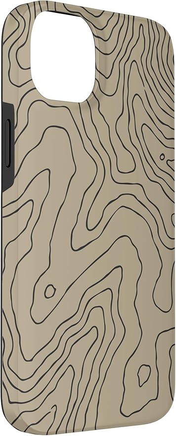 Coyote Country Guide Lines Topographical Contour Map Case for iPhone 14 Plus