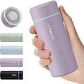 【Upgraded】Exllena Small Insulated Water Bottle 8 oz/250ml– Mini Insulated Water Bottle for Hot & Cold Drinks, Perfect Small Flask for Travel, Purse...(Light Purple)